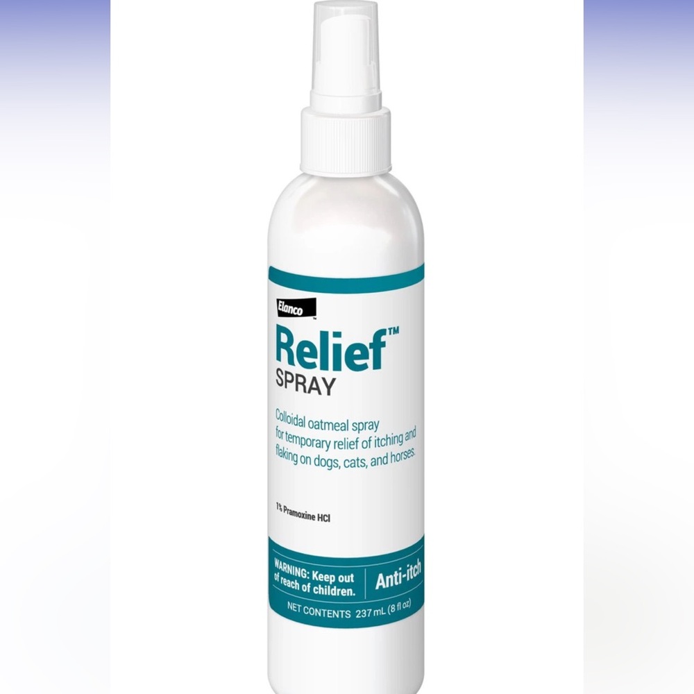 Elanco Relief Colloidal Oatmeal Anti-itch Spray for Dogs, Cats and Horses